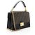 Borsa a tracolla Fendi FF Embossed Calfskin Kan U Medium Nero - vista 2