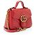 Borsa a mano mini Gucci Matelasse Leather GG Marmont Rosso - vista 2