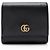 Cartera compacta Gucci de piel GG Marmont Negro