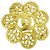 Chanel Vintage CC Flower Metallo Texturizzato D'oro