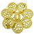 Chanel Vintage CC Flower Metallo Texturizzato D'oro - vista 2