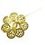 Chanel Vintage CC Flower Metallo Texturizzato D'oro - vista 3