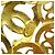 Chanel Vintage CC Flower Metallo Texturizzato D'oro - vista 4