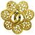Chanel Vintage CC Flower Texturiertes Metall Golden