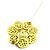 Chanel Vintage CC Flower Texturiertes Metall Golden - Ansicht 4