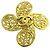 Logo Chanel CC placcato oro D'oro
