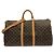 Louis Vuitton Monogram Keepall Bandoulière 55cm Borsa Boston Marrone