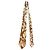 Hermès Silk Tie with Gold Baroque Pattern White Golden