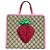 Borsa Tote GG Supreme 3D con fragola per bambini GUCCI Beige