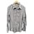 Versace Classic Camicia in Cotone a Righe Bianco Rosso Grigio  - vista 1