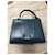Sac à main Valentino Garavani en peau de python bleu  - vue 19