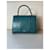 Sac à main Valentino Garavani en peau de python bleu  - vue 3