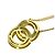 Céline Collana Double Circle Celine in oro giallo 18K - vista 5