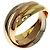 Anello Trinity Cartier in oro rosa bianco e giallo - vista 2