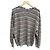 Missoni Sport V-Ausschnitt Pullover Braun Schwarz Weiß Rot Grau
