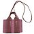 Borsa 2-Way Chloé Woody Mini Rosa Bordò