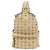 Mochila MCM com estampa total e tachas Bege