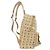 Mochila MCM com estampa total e tachas Bege - vista 3