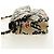 CHANEL Mini Matelasse Chain Shoulder Pouch Satin Beige Silver CC Auth 188736M Argento - vista 3