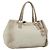 PRADA Tote Bag Leder 2way Beige Auth 188056