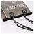 CHANEL Deauville Line Chain Canvas Tote Bag Grau Silber CC Authentisch bs35696 Braun - Ansicht 7