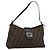 FENDI Zucca Canvas Mamma Baguette Shoulder Bag Black Brown Auth 188964V Marrone Nero