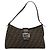 FENDI Zucca Canvas Mamma Baguette Shoulder Bag Black Brown Auth 188964V Marrone Nero - vista 13