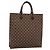 LOUIS VUITTON Damier Ebene Sac Plat Hand Bag N51140 LV Auth 187439