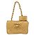 CHANEL Matelasse Chain Pouch Lamb Skin Gold CC Auth bs35703V D'oro - vista 13
