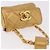 CHANEL Matelasse Chain Pouch Lamb Skin Gold CC Auth bs35703V D'oro - vista 6