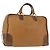 Borsa Boston LOEWE Anagram in pelle marrone oro Auth bs35675 D'oro