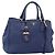 Borsa PRADA Vittero Dino Leather 2way Blu Oro Auth 188726 D'oro