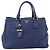 Borsa PRADA Vittero Dino Leather 2way Blu Oro Auth 188726 D'oro - vista 13