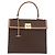 Céline Borsa CELINE Macadam Canvas PVC Pelle Marrone Oro Auth bs35662 D'oro - vista 13