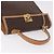 Céline Borsa CELINE Macadam Canvas PVC Pelle Marrone Oro Auth bs35662 D'oro - vista 6