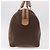 Céline Borsa Boston CELINE in Tela Macadam PVC Pelle Marrone Oro Auth fm5376 D'oro - vista 4