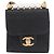 CHANEL Matelasse Chain Shoulder Bag Lamb Skin Black Gold CC Auth 187256SAM Preto Dourado - vista 13