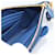 Saffiano Clutch PRADA Safiano Blu Oro Auth BA13647V D'oro - vista 20