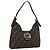 FENDI Zucca Canvas Mamma Baguette Shoulder Bag Black Brown Auth 189068V Marrone Nero