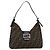 FENDI Zucca Canvas Mamma Baguette Shoulder Bag Black Brown Auth 189068V Marrone Nero - vista 13