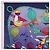 Hermès Sciarpa HERMES Carre90 in seta "LES FOLIES DU CIEL" Blu Autentica 188021 - vista 2