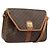 Céline Borsa a tracolla CELINE Macadam Canvas PVC Pelle Marrone Oro Aut 187817 D'oro