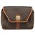Céline Borsa a tracolla CELINE Macadam Canvas PVC Pelle Marrone Oro Aut 187817 D'oro - vista 13