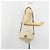 CHANEL Choco Bar Shoulder Bag Lamb Skin White Gold CC Auth yk20586 Bianco D'oro - vista 25