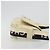 CHANEL Choco Bar Shoulder Bag Lamb Skin White Gold CC Auth yk20586 Bianco D'oro - vista 3