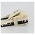 CHANEL Choco Bar Shoulder Bag Lamb Skin White Gold CC Auth yk20586 Bianco D'oro - vista 4