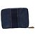 Hermès Vintage Hermes Canvas Zip Wallet Navy Blue Silver