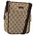 Borsa a Spalla GUCCI GG Canvas Beige Argento 122759 Auth 187751