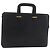 Pasta Business Salvatore Ferragamo em couro preto e dourado Auth BA13557
