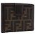 FENDI Zucca Canvas Bifold Wallet Black Brown Auth 187886V